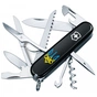 Ніж Victorinox Huntsman Ukraine 91 мм Чорний Тризуб готичний синьо-жовтий (1.3713.3_T0636u) - зменшене зображення 1