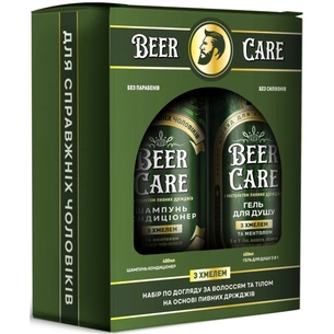 Набор косметики Beer Care Хмель Гель для душа 3 в 1 400 мл + Шампунь-кондиционер 400 мл (4820164642146) изображение 1