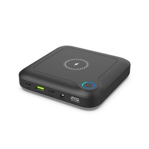 Батарея універсальна PowerPlant 24000mAh, PD/60W, DC 12-24V 9 connectors, QC/3.0, USB-C*2, USB-A, Wireless (PB930463) зображення 1