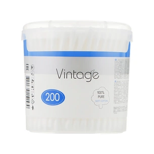 Ватні палички Vintage Cotton в пластиковому стакані 200 шт. (4820164151570) зображення 1