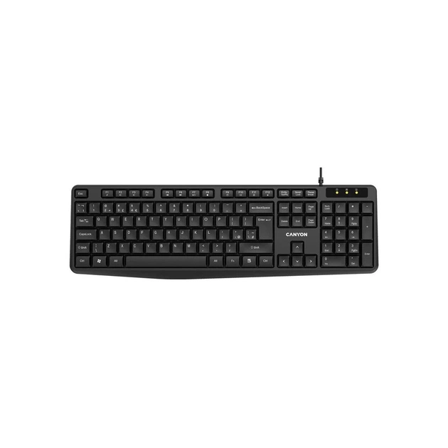 Клавіатура Canyon KB-1 Water resistant USB UA Black (CNE-CKEY01) - зображення 1