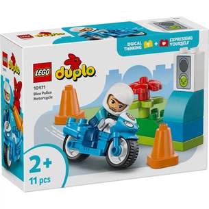Конструктор LEGO DUPLO Town Синій поліцейський мотоцикл (10471) зображення 1