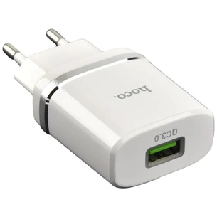 Зарядний пристрій HOCO C12Q Smart QC3.0 charger White (6931474716262) зображення 1