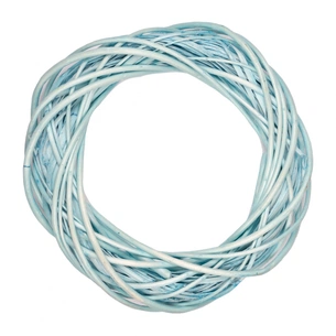 Різдвяний вінок YES! Fun ротанговий блакитний, 25 см (974237) picture 1