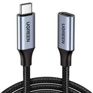 Дата кабель Ugreen USB-C M/F 1.0m 5A 10Gbps USB 3.1 black (30205) зображення 1
