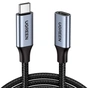 Дата кабель Ugreen USB-C M/F 1.0m 5A 10Gbps USB 3.1 black (30205) - зменшене зображення 1