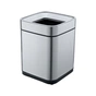Контейнер для сміття JAH квадратний без кришки з вн. відром срібний металік 8 л (6332) - уменьшенное изображение 6