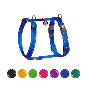 Шлея для собак WAUDOG Nylon Mono анатомічна H-подібна з QR паспортом, пластиковий фастекс, XL синя (545912) зображення 1