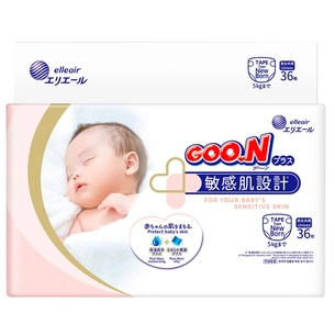Підгузки GOO.N Plus для новонароджених до 5 кг розмір SS на липучках 36 шт (843333) зображення 1