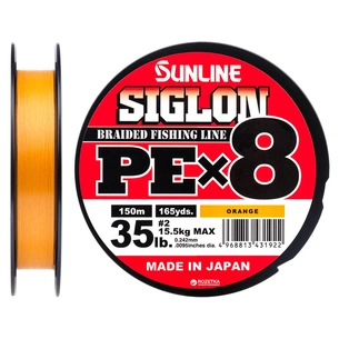 Шнур Sunline Siglon PE х8 150m 2.0/0.242mm 35lb/15.5kg Помаранч (1658.09.93) зображення 1