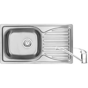Мийка кухонна Deante Doppio, сталева мийка ZEN_0113 + змішувач BYU_060M, сатін (ZENA0113) зображення 1