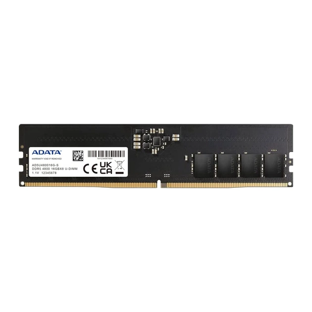 Модуль пам'яті для комп'ютера DDR5 16GB 4800 MHz ADATA (AD5U480016G-R) - зображення 1
