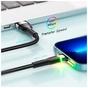 Дата кабель USB 2.0 AM to Lightning 2.0m 2.4A LED black Essager (EXCL-XCDA01) - зменшене зображення 7
