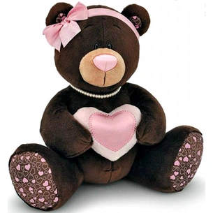 М'яка іграшка Orange Ведмедиця Milk з серцем сидяча 30 см (M003/30) зображення 1