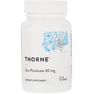 Мінерали Thorne Research Цинк Пиколинат, Zinc Picolinate, 30 мг, 60 капсул (THR-22002) зображення 1