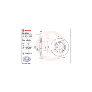Гальмівний диск Brembo 09.8695.11 зображення 1
