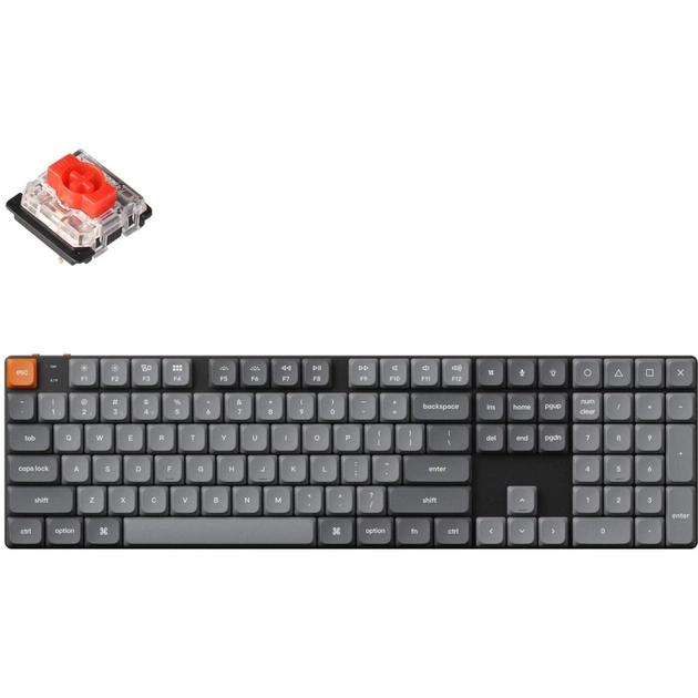 Клавіатура Keychron K5 Max Gateron MX 2.0 Red QMK Wireless/Bluetooth/USB-А UA Black (K5M-B1-UA) - зображення 1