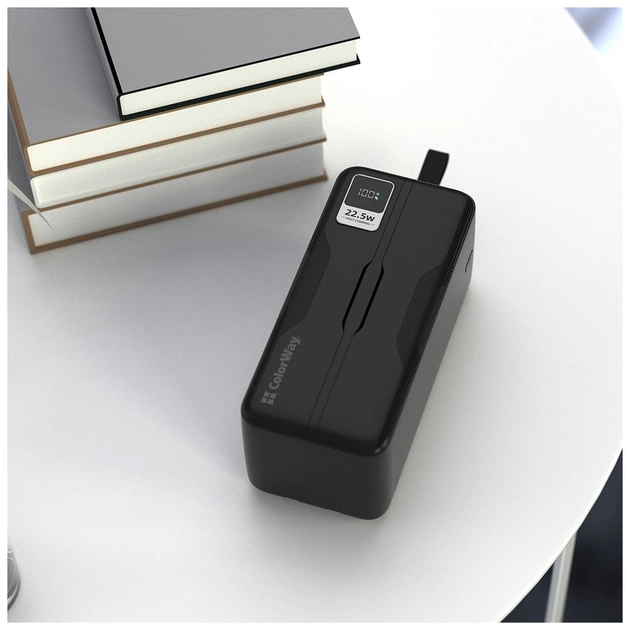 Батарея універсальна ColorWay 50 000 mAh PD/18W, QC3.0/22.5, Digital Display, Black (CW-PB500LPC5BK-PDD) - зображення 6