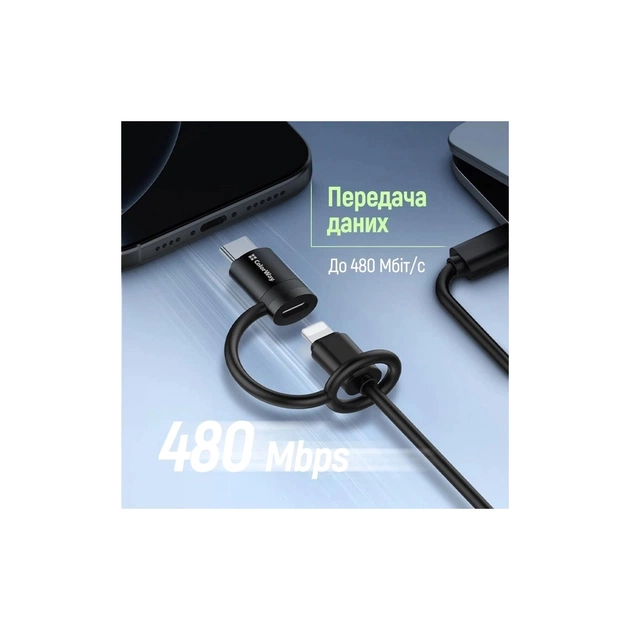 Перехідник Lightning F to USB-C M black ColorWay (CW-AD-CL2) - picture 8