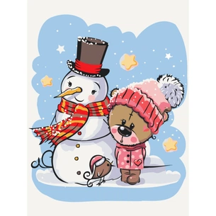 Картина по номерам ZiBi Святкові друзі 30*40 см (ZB.64065) зображення 1