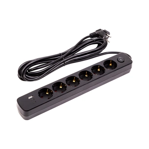 Мережевий фільтр живлення PowerPlant 5м, 6 розеток, USB (YS-N6086/5c) (EX610679) зображення 1