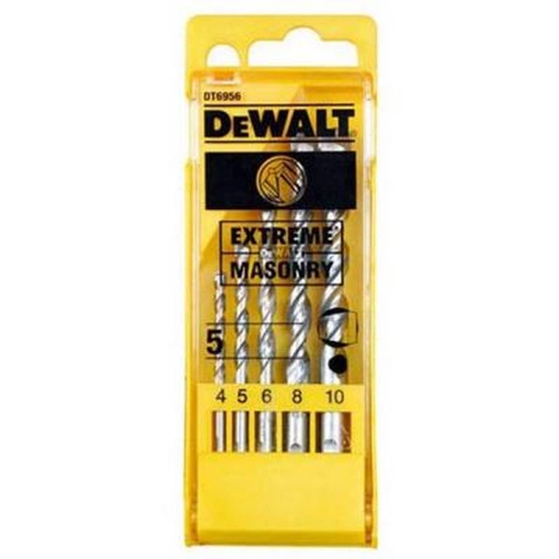 Набор сверл DeWALT EXTREME по кирпичу, 5шт, d=4,5,6,8,10м (DT6956) - изображение 1