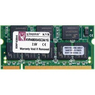 Модуль пам'яті для ноутбука SoDIMM DDR 1GB 400 MHz Kingston (KVR400X64SC3A/1G) зображення 1