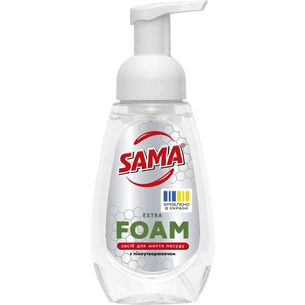 Засіб для ручного миття посуду Sama Extra Foam Лимон З піноутворювачем 300 г (4820270631911) зображення 1