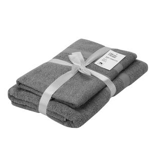 Рушник Ardesto набір махрових Splendid 50х90 см, 70х140 см, 2шт, 100% бавовна, сірий (ART2359GR) picture 1