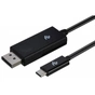 Кабель мультимедійний Type-C to DisplayPort (AM/AM), 1m, black 2E (2E-W1402) - зменшене зображення 1