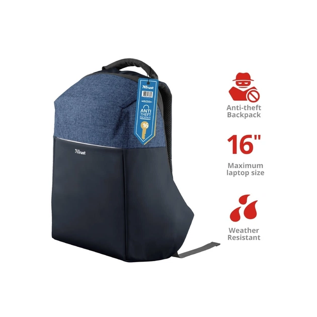 Рюкзак для ноутбука Trust 16" Nox Anti-theft BLUE (23307) - picture 9