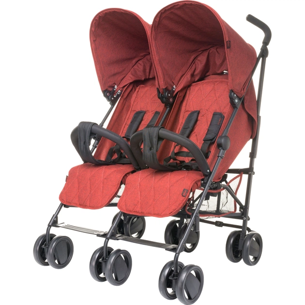 Коляска 4Baby для двійні Twins Red (4TW03) - зображення 1