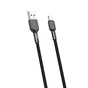Дата кабель USB 2.0 AM to Lightning 1.0m 2.4A black XO (NB182-L-1-BK) - зменшене зображення 1