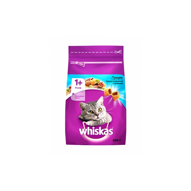 Сухой корм для кошек Whiskas с тунцем 300 г (5900951356094) - изображение 1