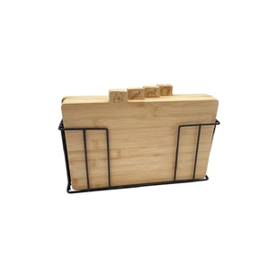 Дошка для нарізання Ardesto Midori 4шт, 30 х 5.6 х 20.3 см, бамбук, метал (AR1430BA) зображення 1