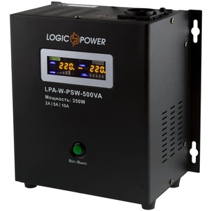 Пристрій безперебійного живлення LogicPower LPA- W - PSW-500VA, 2A/5А/10А (7145) зображення 1