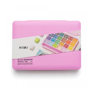 Гуашеві фарби HIMI Jelly Cup 24 кольори по 30мл, рожевий пл (6974712453642) picture 1