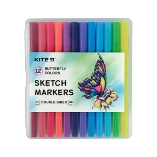 Художній маркер Kite Скетч маркери Butterfly, 12 кольорів (K22-044-2) зображення 1