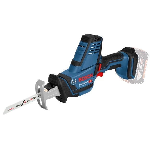 Шабельна пила Bosch GSA 18 V-LI C, 18В, пропил 200мм, хід 21мм (без АКБ та ЗП) (0.601.6A5.001) - зображення 1