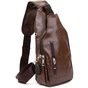 Сумка Vintage Через плече на два відділення шкірзам Темно-коричнева (20560) - зменшене зображення 1