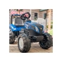 Веломобіль Falk New Holland трактор на педалях з причепом Синій (3090B) - уменьшенное изображение 4
