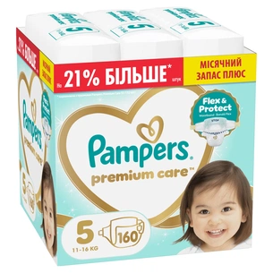 Підгузки Pampers Premium Care Розмір 5 (11-16 кг) 160 шт (8006530223799) зображення 1