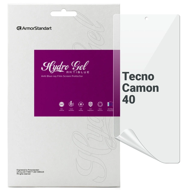 Плівка захисна Armorstandart hydrogel Anti-Blue Tecno Camon 40 (CM5) (ARM88892) - зображення 1