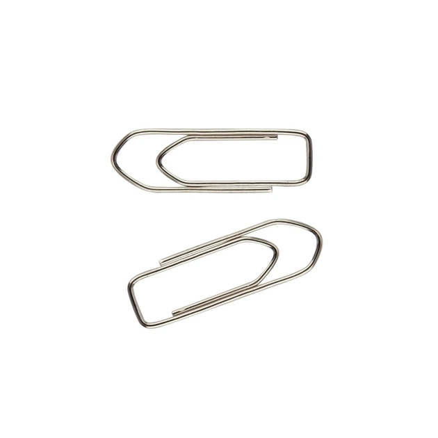 Скріпки канцелярські Axent п'ятикутні нікельовані 28мм 100шт (картонна упаковка) (4113-A) - picture 1