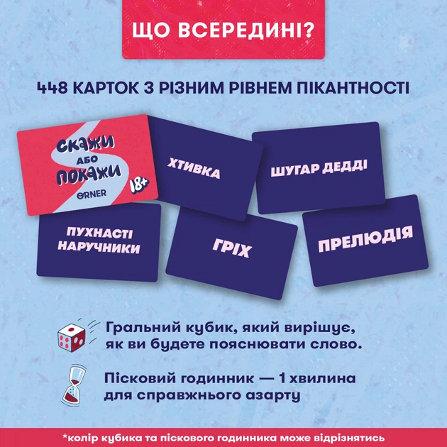 Гра для компанії Orner Скажи або покажи 18+ (orner-3069) - зображення 4