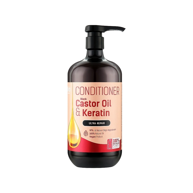 Кондиціонер для волосся Bio Naturell Black Castor Oil & Keratin Ультравідновлення 946 мл (8588006041392) - зображення 1