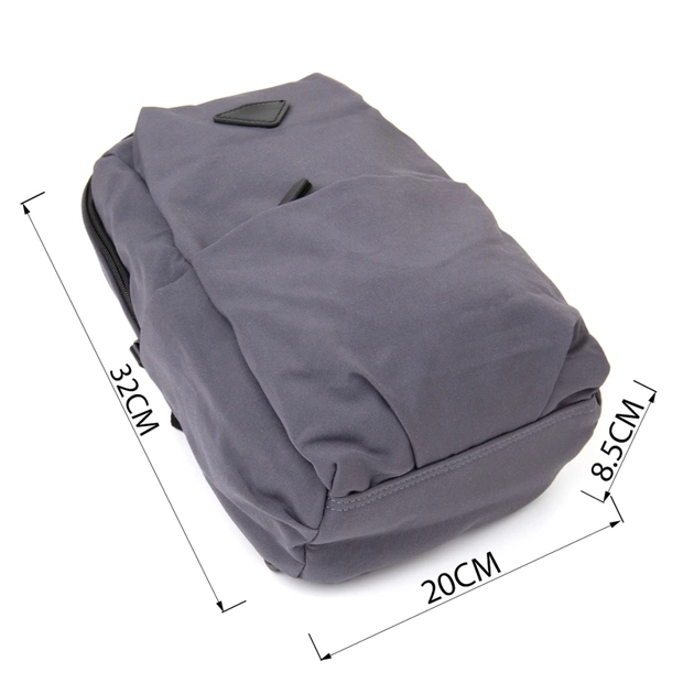 Сумка Vintage Через плече нейлон Сіра (20630) - зображення 4