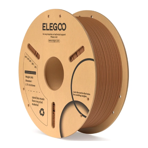 Пластик для 3D-принтера ELEGOO PLA 1кг, 1.75мм, brown (50.203.0167) - зображення 1