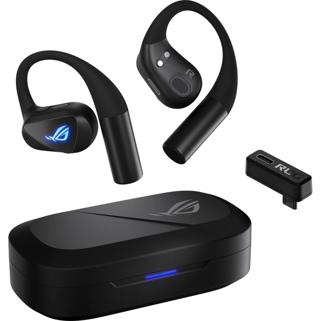 Наушники ASUS ROG Cetra Open Wireless/Bluetooth Black (90YH0450-BTUA00) - изображение 1
