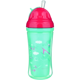 Поїльник-непроливайка Canpol babies Літак подвійна стінка із силіконовою трубочкою 260 мл (74/052) зображення 1